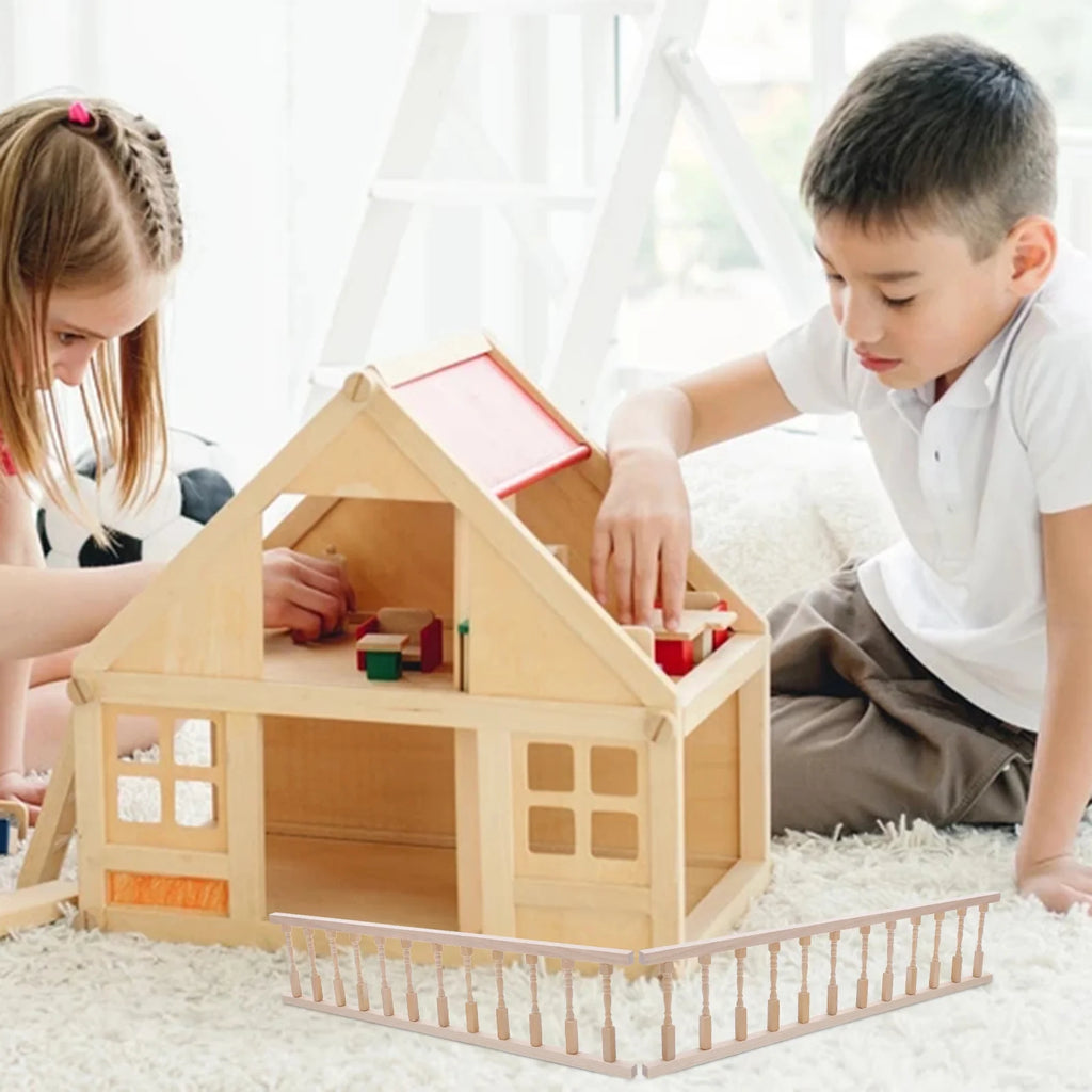 Mini Wood Dollhouse Staircase Toys 2 Pcs S7937