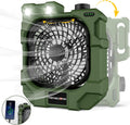 10400mAh Portable Camping Fan with LED Lantern Auto Oscillating USB Rechargeable H50978