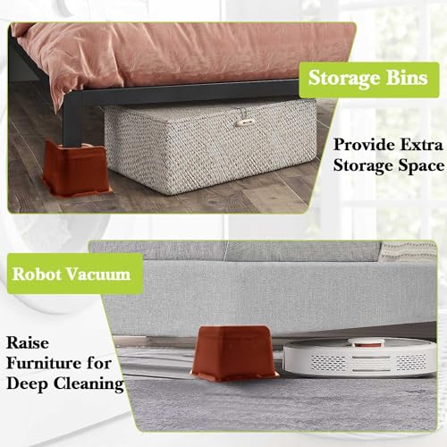White 4 Pack 4 inch Heavy Duty Furniture Riser Z270589