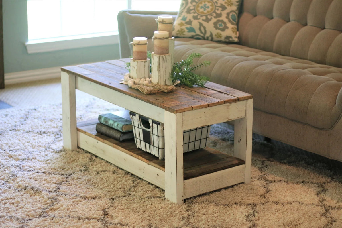 White Combo Coffee Table R318035