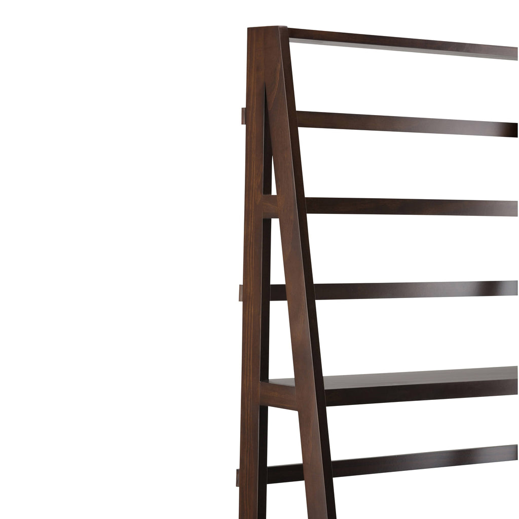 White Solid Wood Bookcase K633