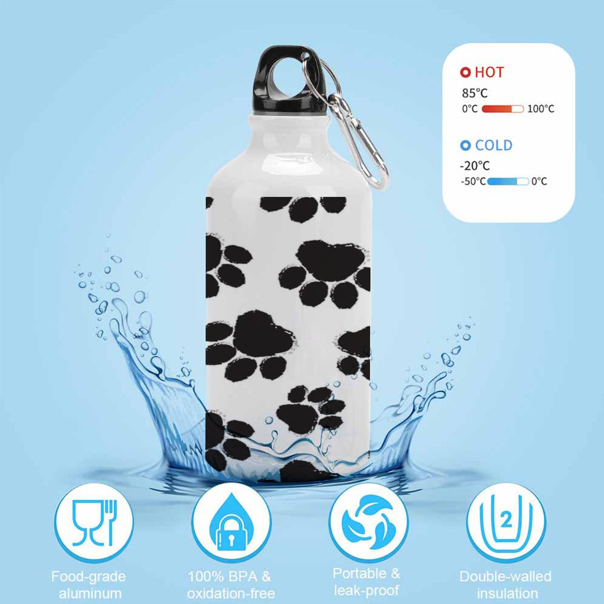 400ml Sport Aluminum Water Bottle with Twist Cap F961467