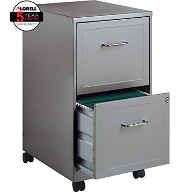 2-Drawer Mobile File Cabinet 18-inch Depth Gray H374