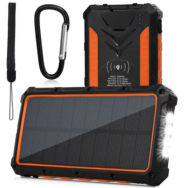 20,000mAh Solar Power Bank with Type C Input Port C1749