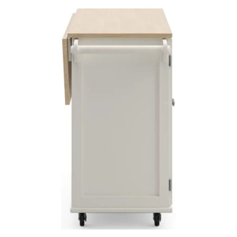 White Wood Kitchen Cart X91481