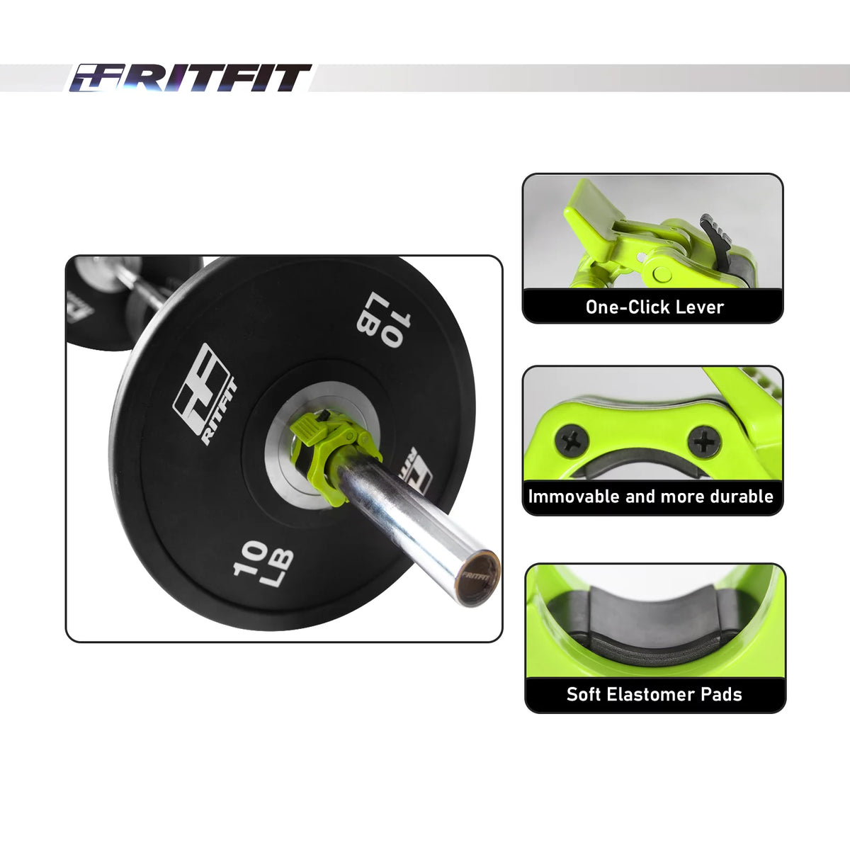 2 In. Olympic Barbell Clips Set of 2 with Carry Bag R250