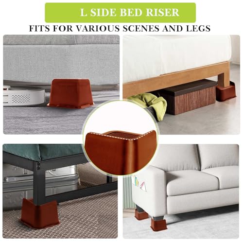 White 4 Pack 4 inch Heavy Duty Furniture Riser Z270589
