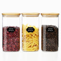 3 Pack 50OZ Glass Storage Jars with Bamboo Lids P882106