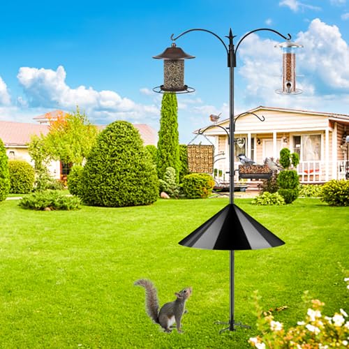 Black 19 Inch Squirrel Baffle for Bird Feeder Pole W64282