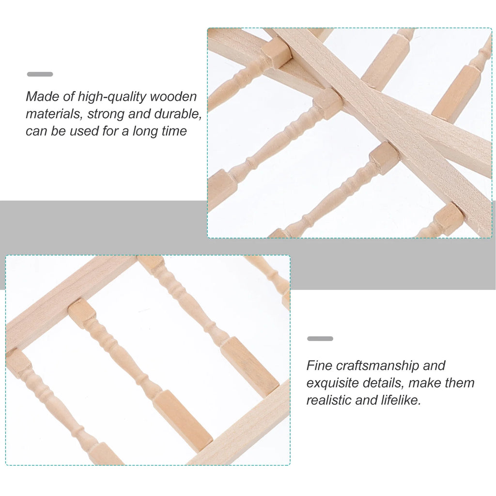 Mini Wood Dollhouse Staircase Toys 2 Pcs S7937
