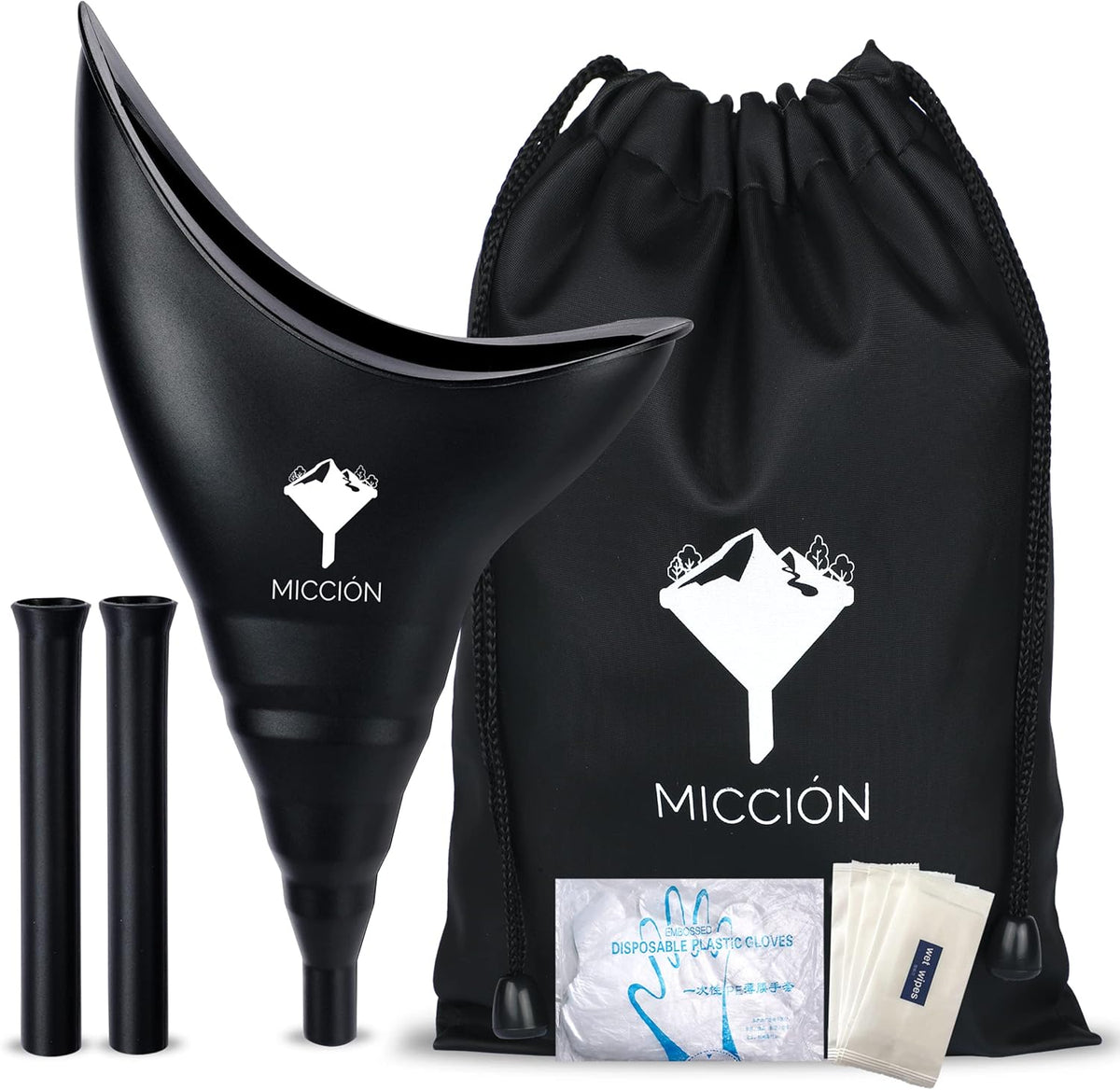 Female Urinal - Leakproof Pee Cup for Women - Reusable & Hygienic Portable Urinal Funnel, Jet Black L122