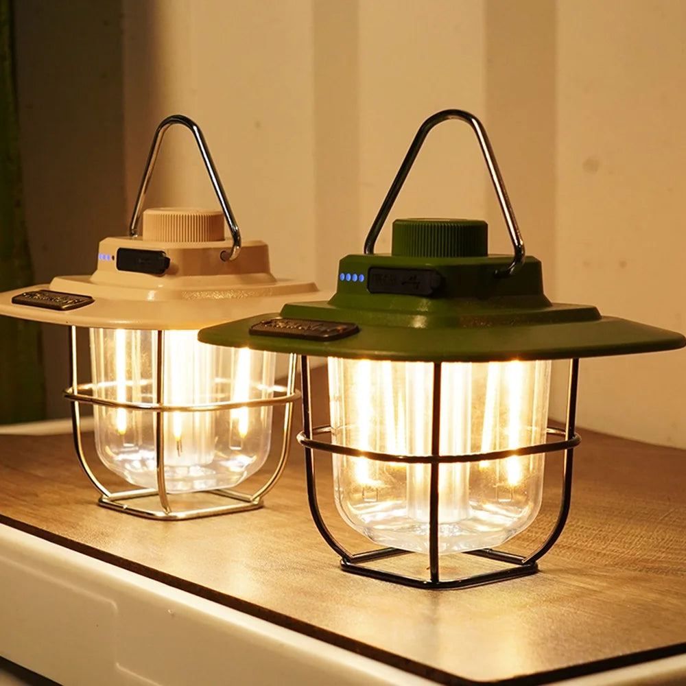 Vintage Camping Lantern Type C Rechargeable A86017