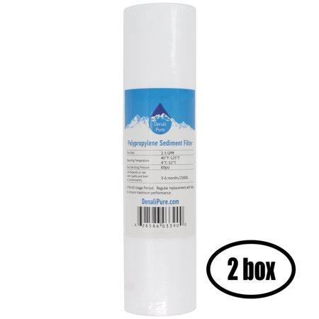 2 Boxes of 10-Inch 5-Micron Polypropylene Sediment Filter Cartridge U32499