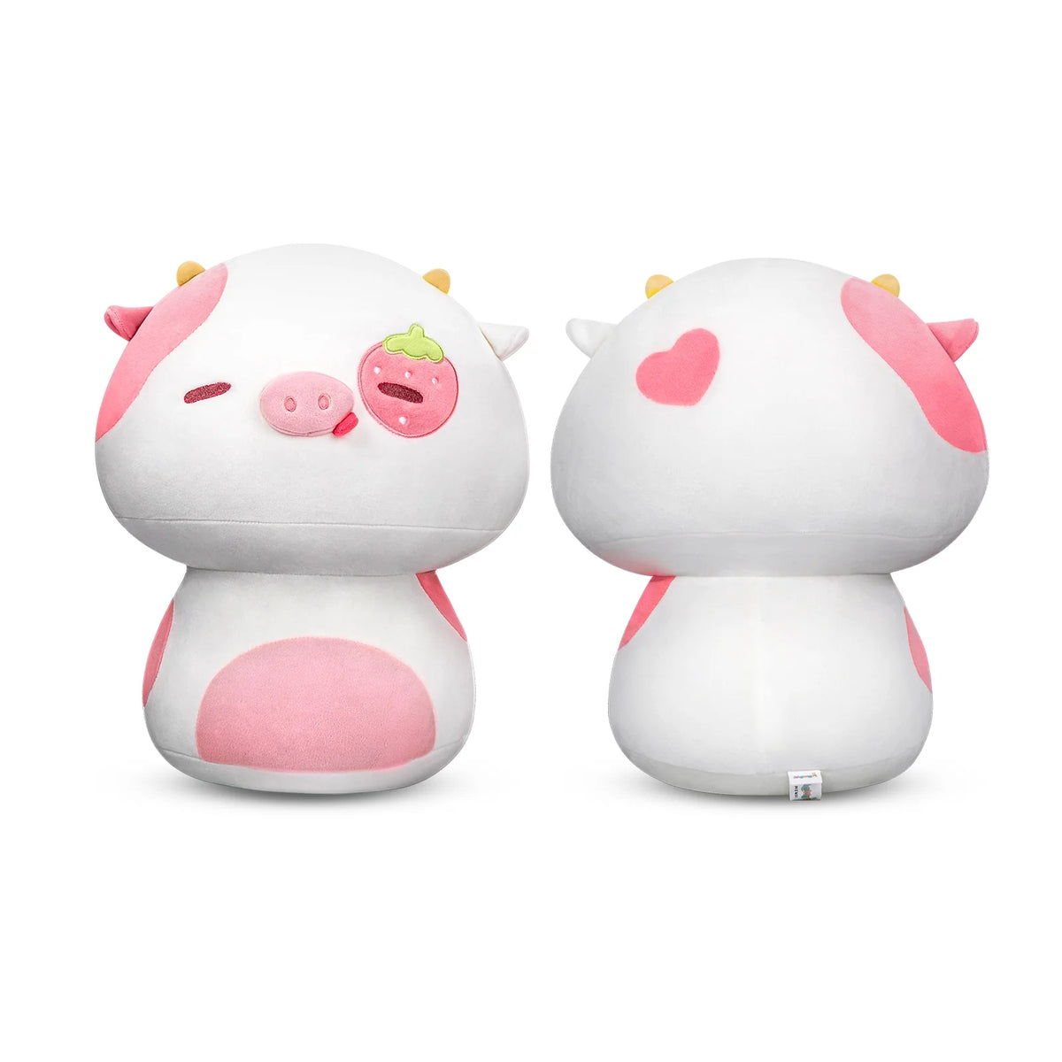 13.5" Mushroom Plushies Strawberry Cow Plush Pillow V1006