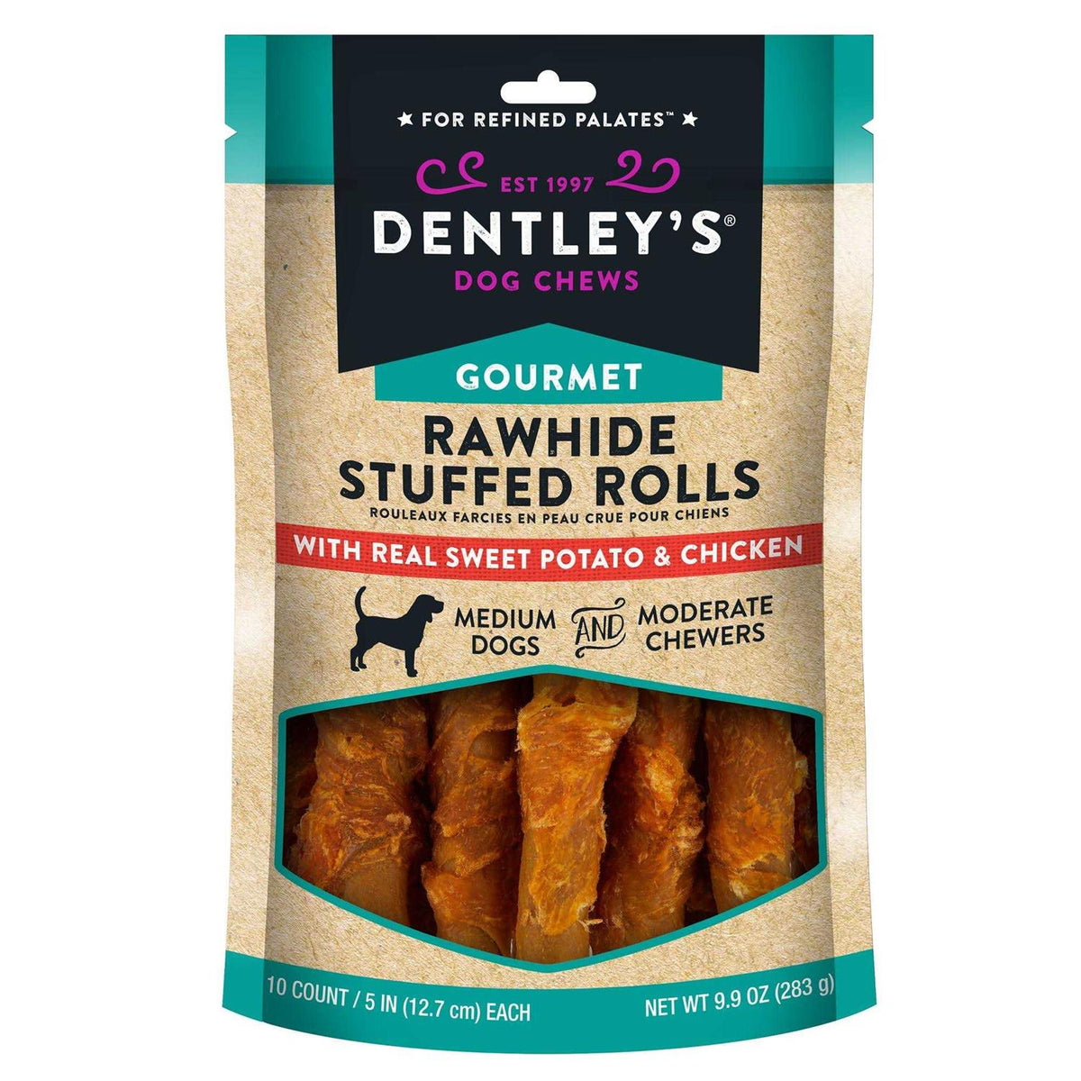 Rawhide Stuffed Rolls Dog Treats C8912