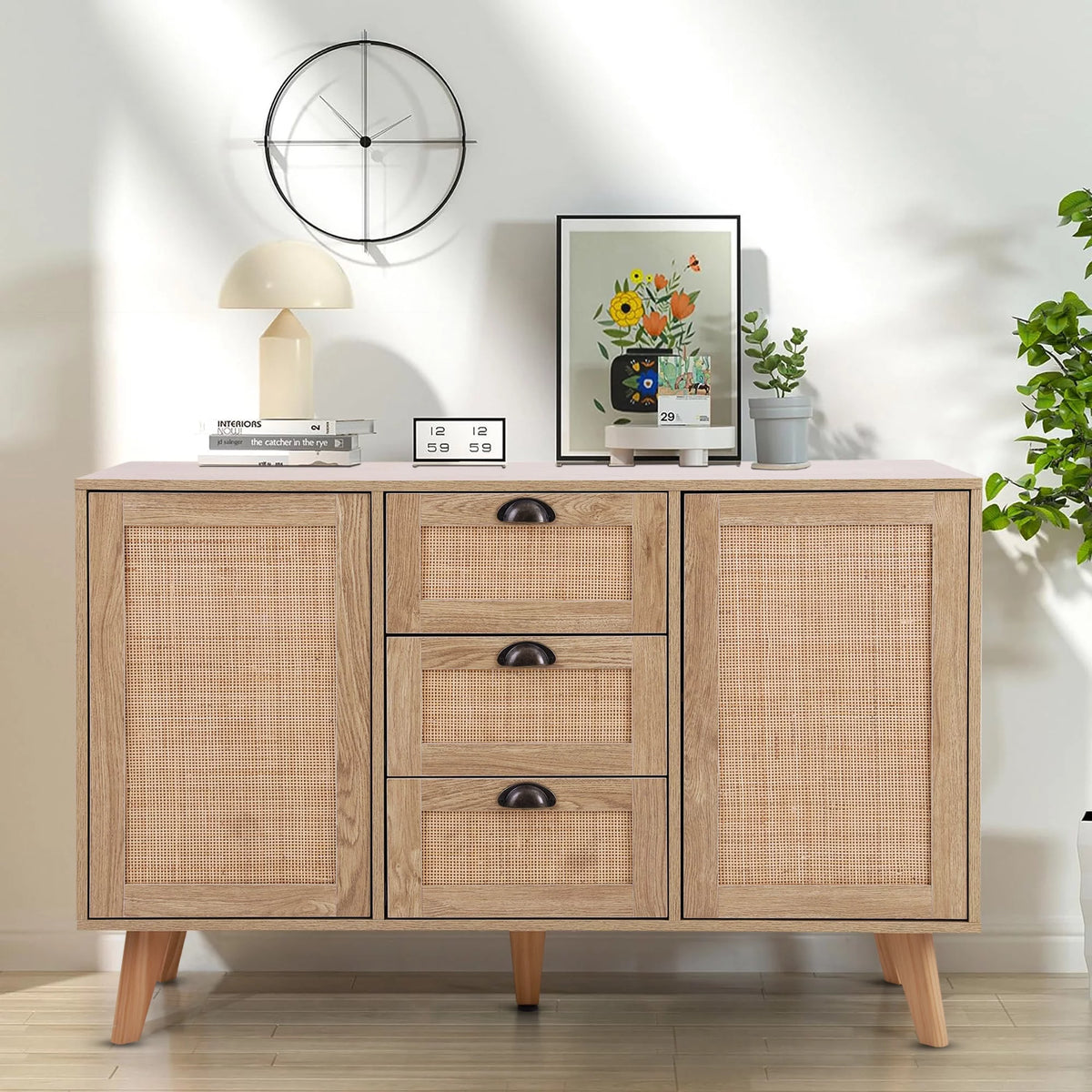 Farmhouse Buffet Sideboard with 3 Drawers and 2 Doors L582