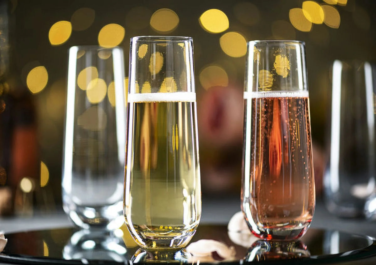 9.4 Oz Stemless Champagne Flutes Set of 4 P506517
