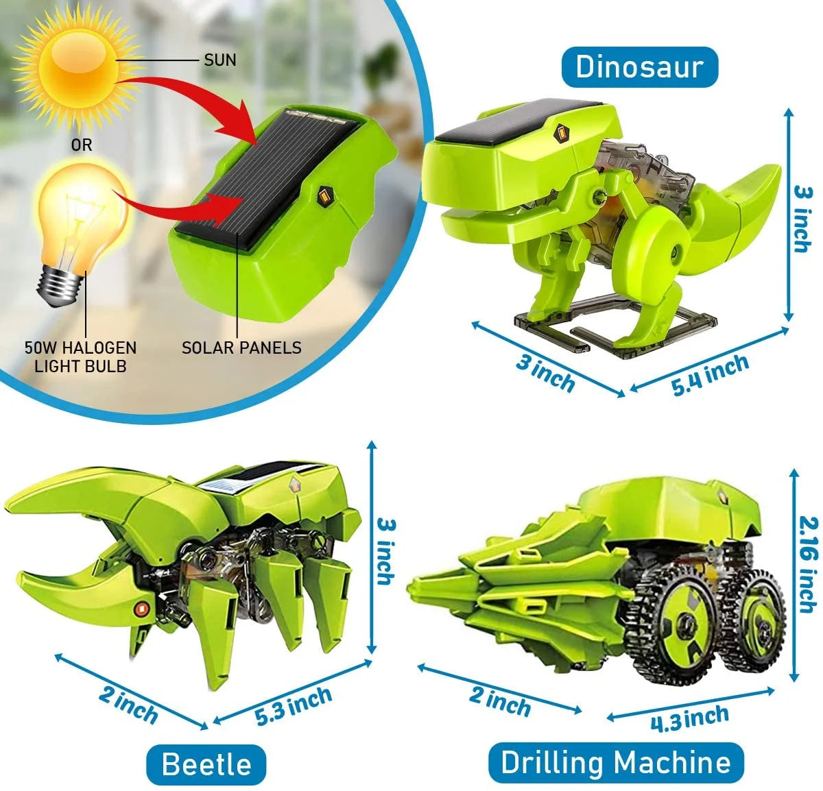Solar Robot Kit 3-in-1 STEM Projects Robot Kit J5080