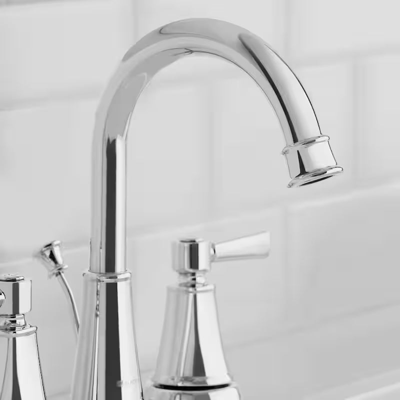 8 in. Widespread Double-Handle High-Arc Bathroom Faucet in Chrome R72646