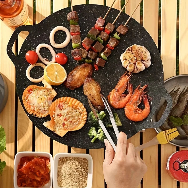Non-stick Coating Round BBQ Grill Pan Q791
