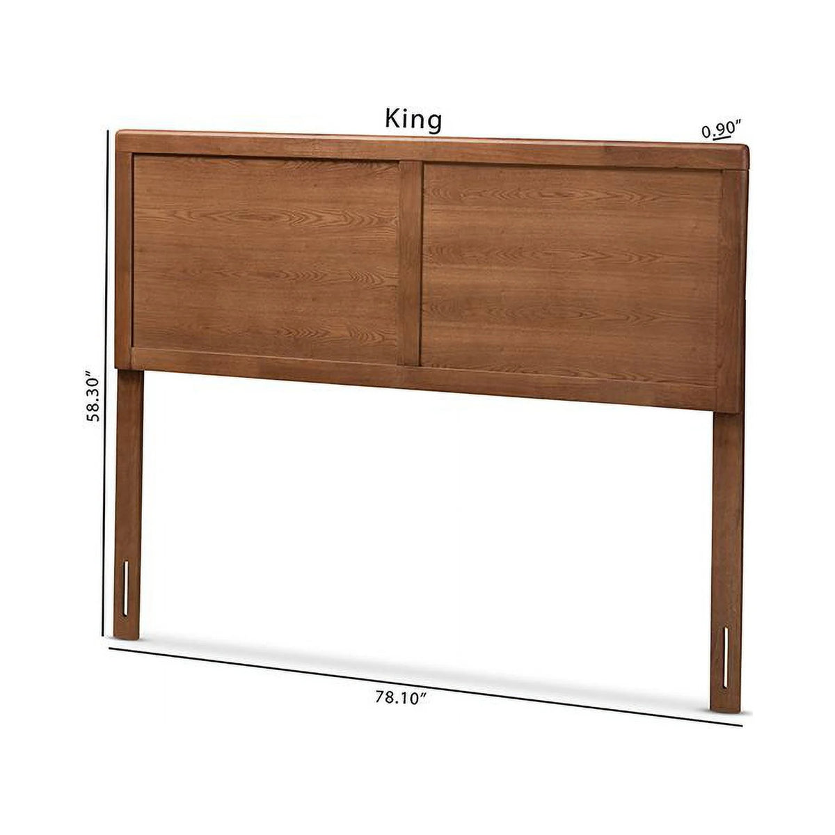 Walnut Brown Wood Queen Size Headboard G812