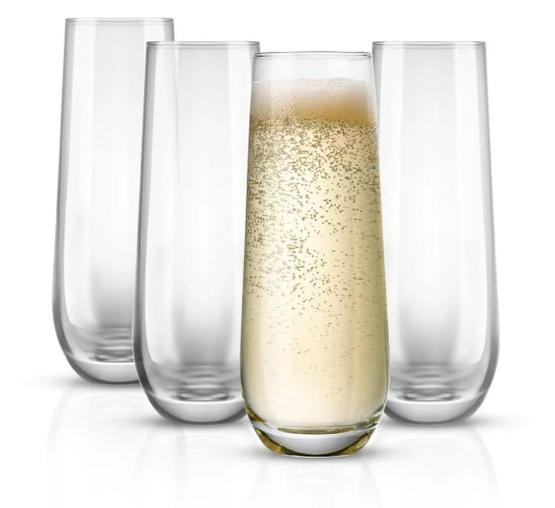 9.4 Oz Stemless Champagne Flutes Set of 4 P506517
