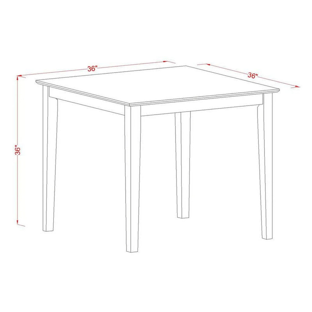 36" Square Wood Dining Table in Mahogany N4723