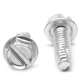 #8-32 x 3/8 Coarse Thread Thread Cutting Screw Slotted Hex Washer Head Low Carbon Steel Zinc Plated N527811