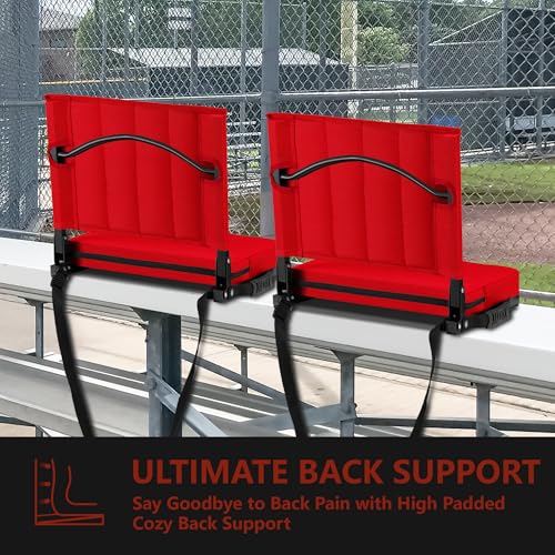Portable Folding Stadium Seat with Back Support and Cup Holder N36459