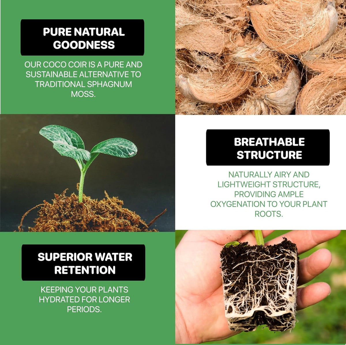 11lbs 100% Organic Coco Coir Brick J5167