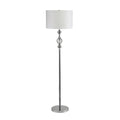 Silver Floor Lamp with Crystal Encased Stand W550