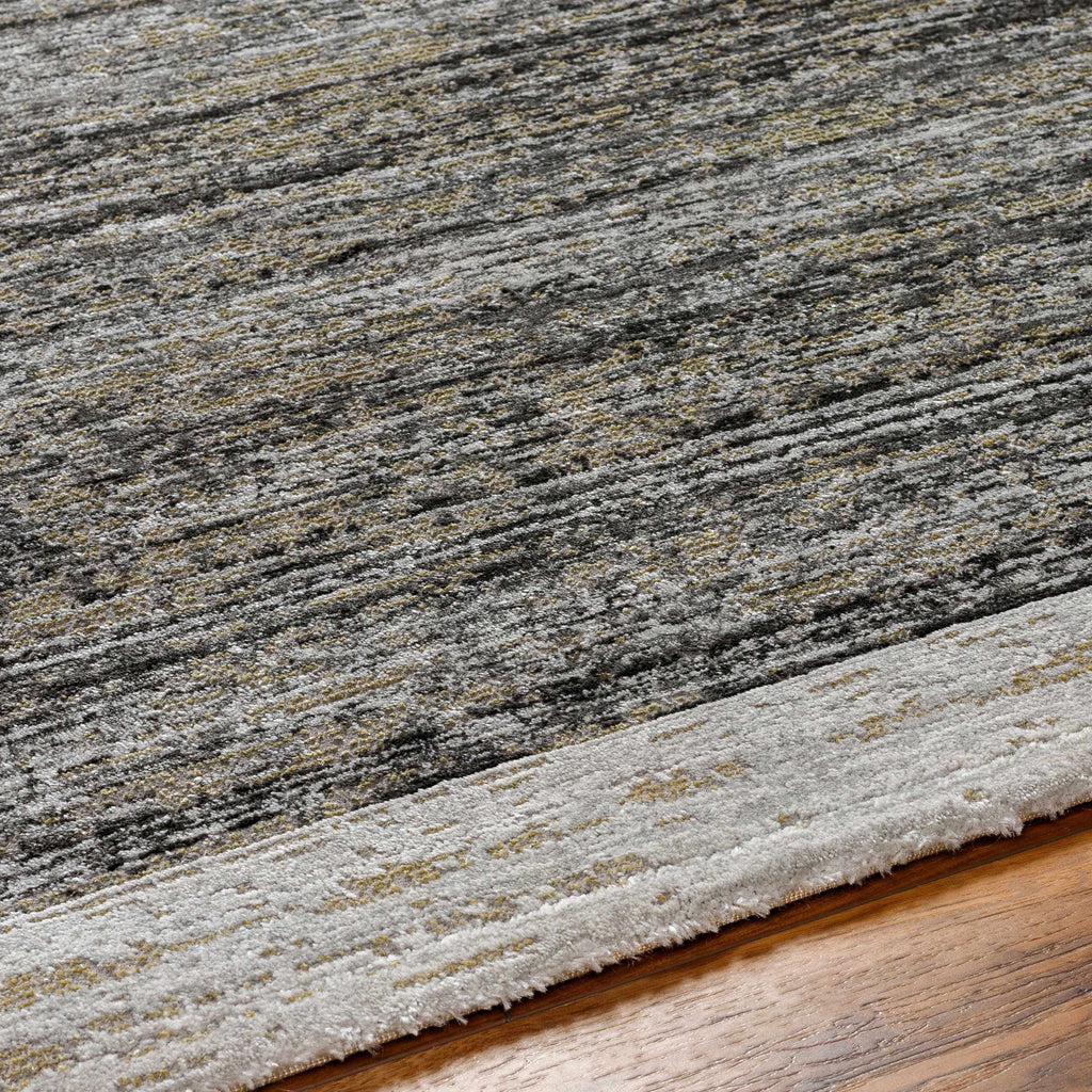 Gray Black Area Rug W602