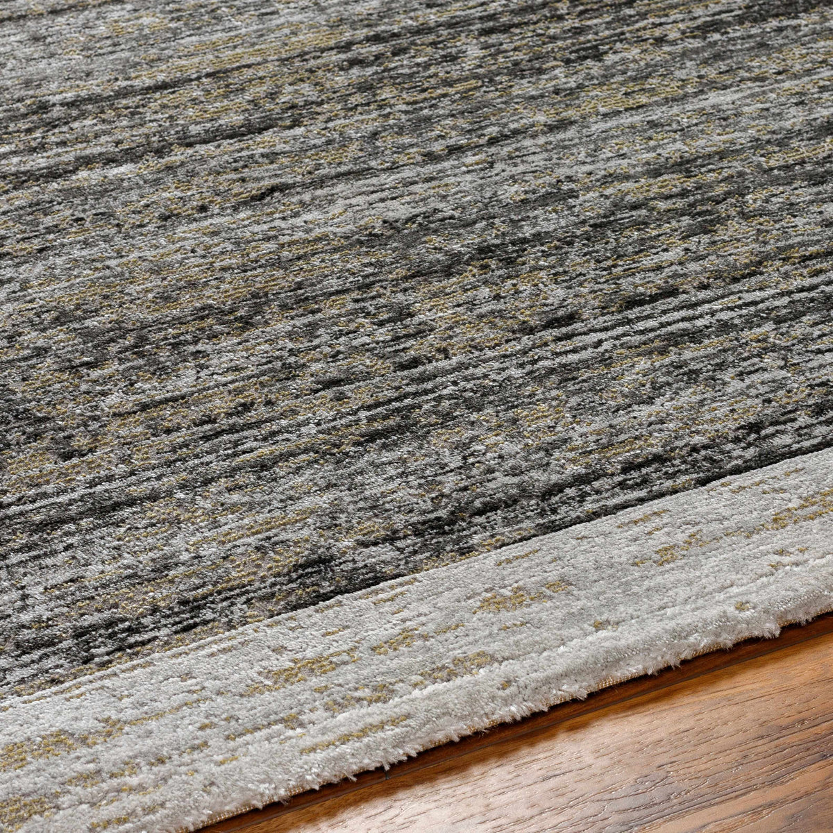 Gray Black Area Rug W602