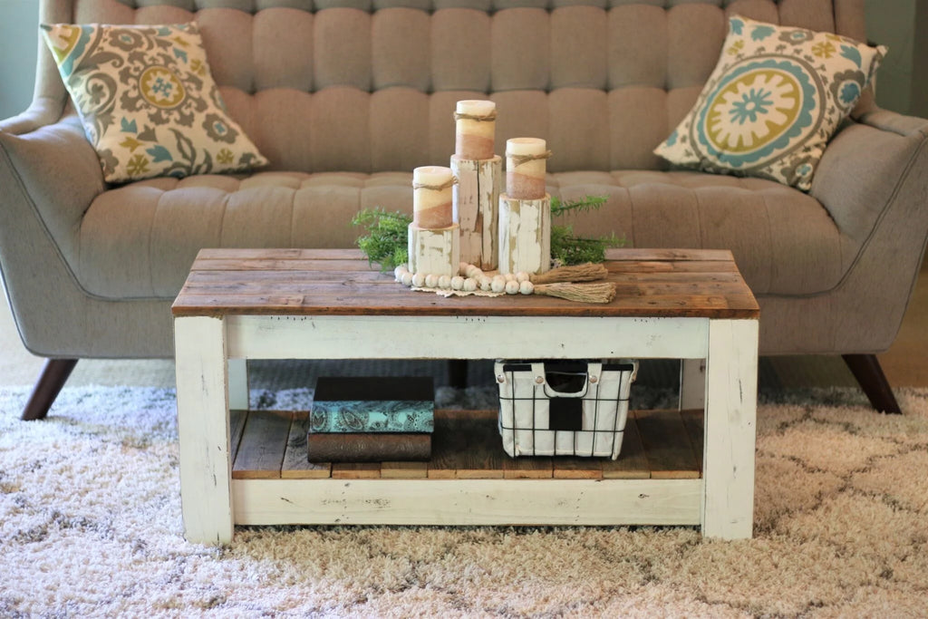 White Combo Coffee Table R318035