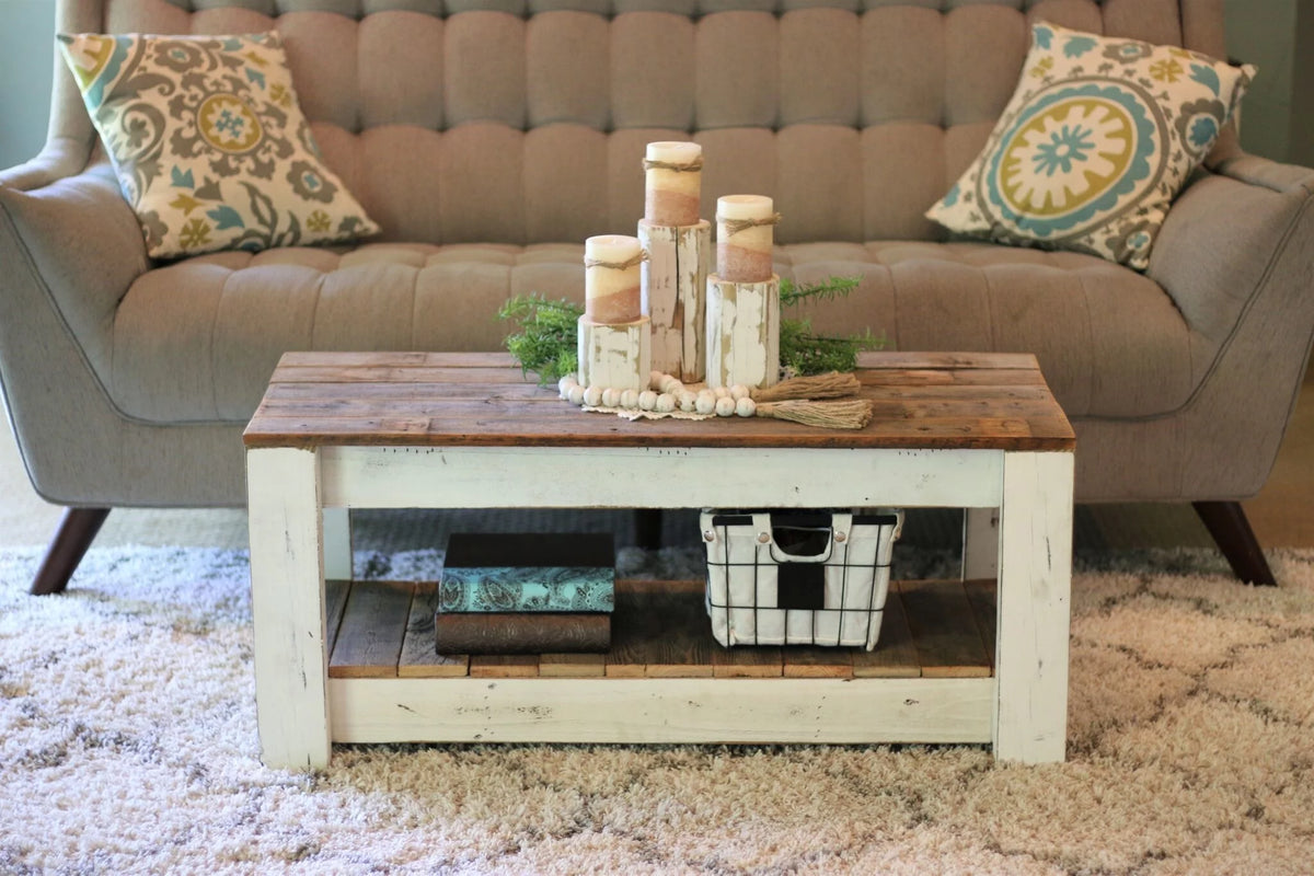 White Combo Coffee Table R318035