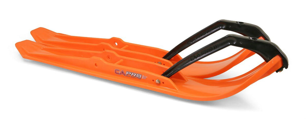Orange XPT Snowmobile Skis with 4" Round Bars Complete Kit Z87293