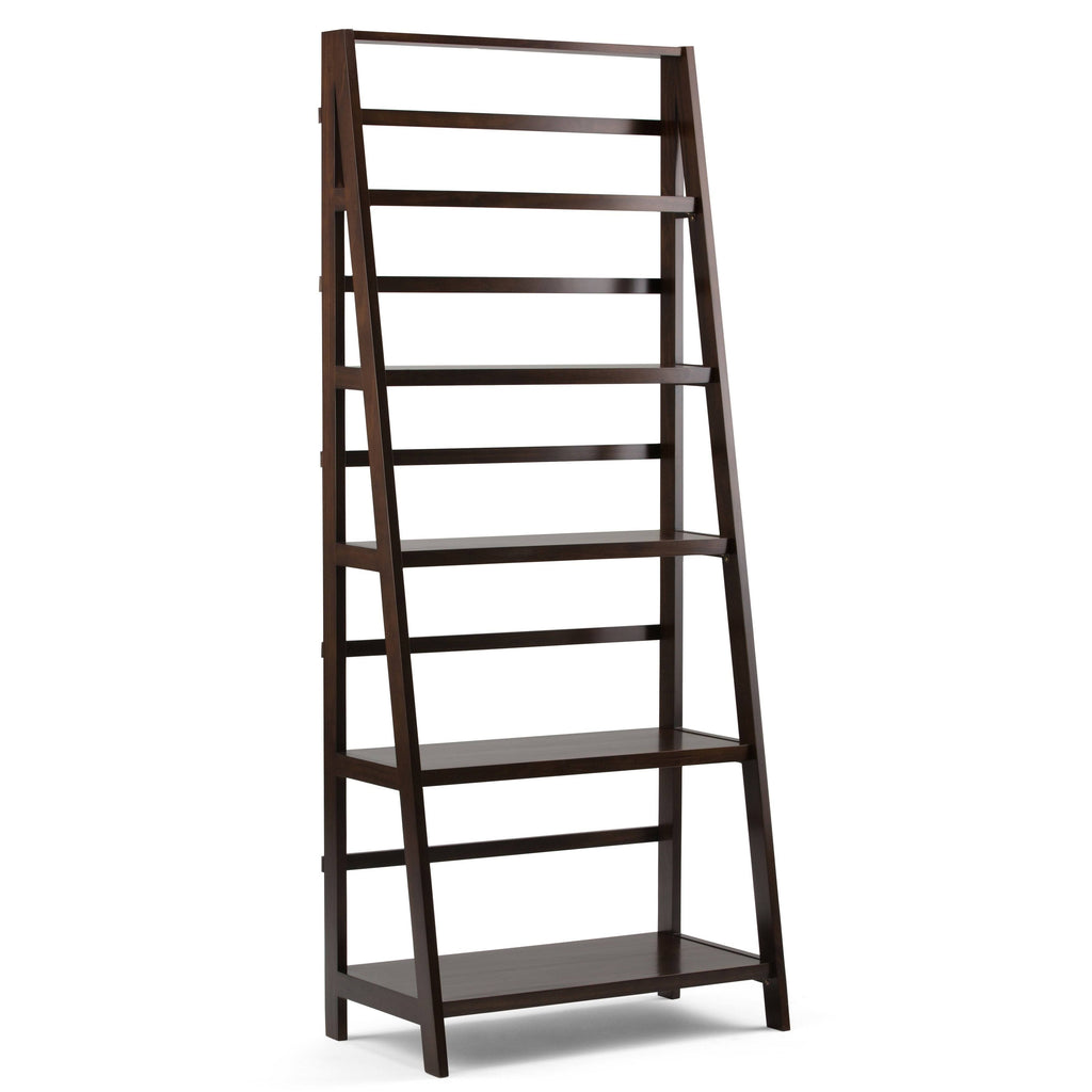 White Solid Wood Bookcase K633