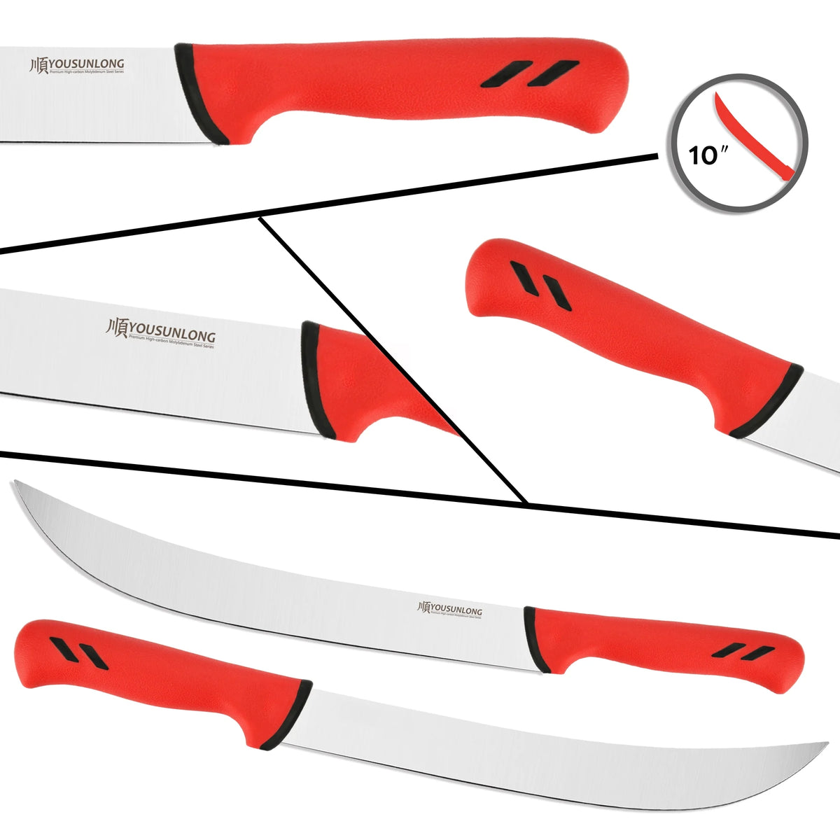 10 Inch High Carbon Molybdenum Steel Butcher Knife T43892