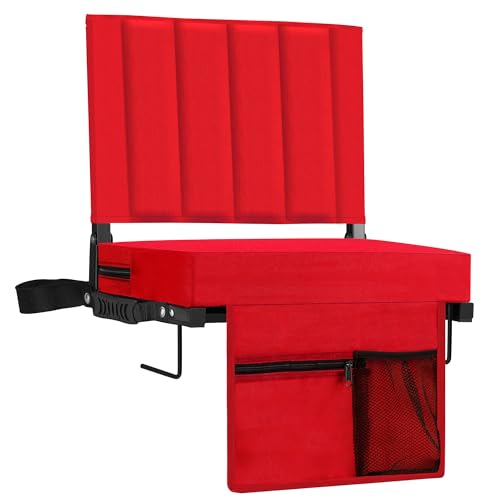 Portable Folding Stadium Seat with Back Support and Cup Holder N36459