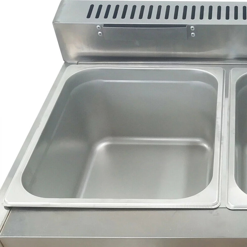 2 Pan Food Warmer Gas Fryer Steam Table T308