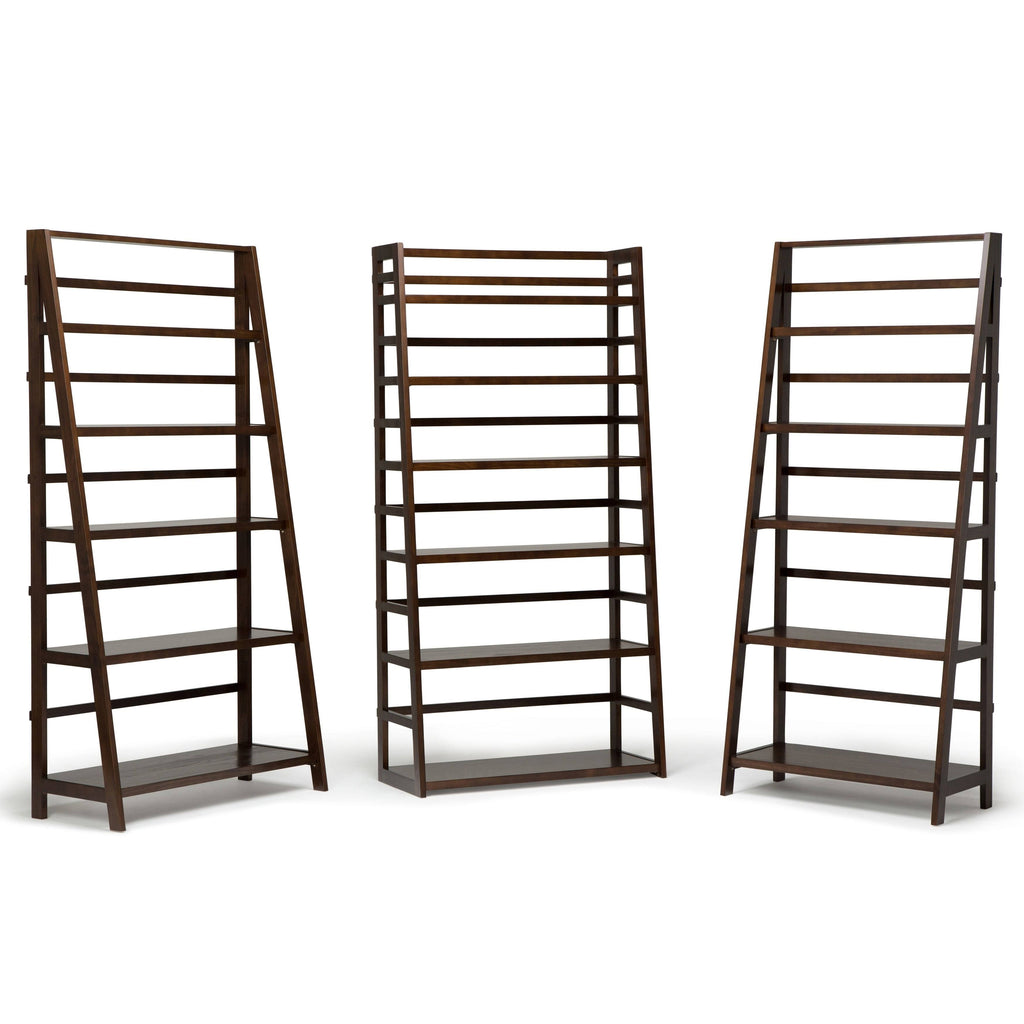 White Solid Wood Bookcase K633