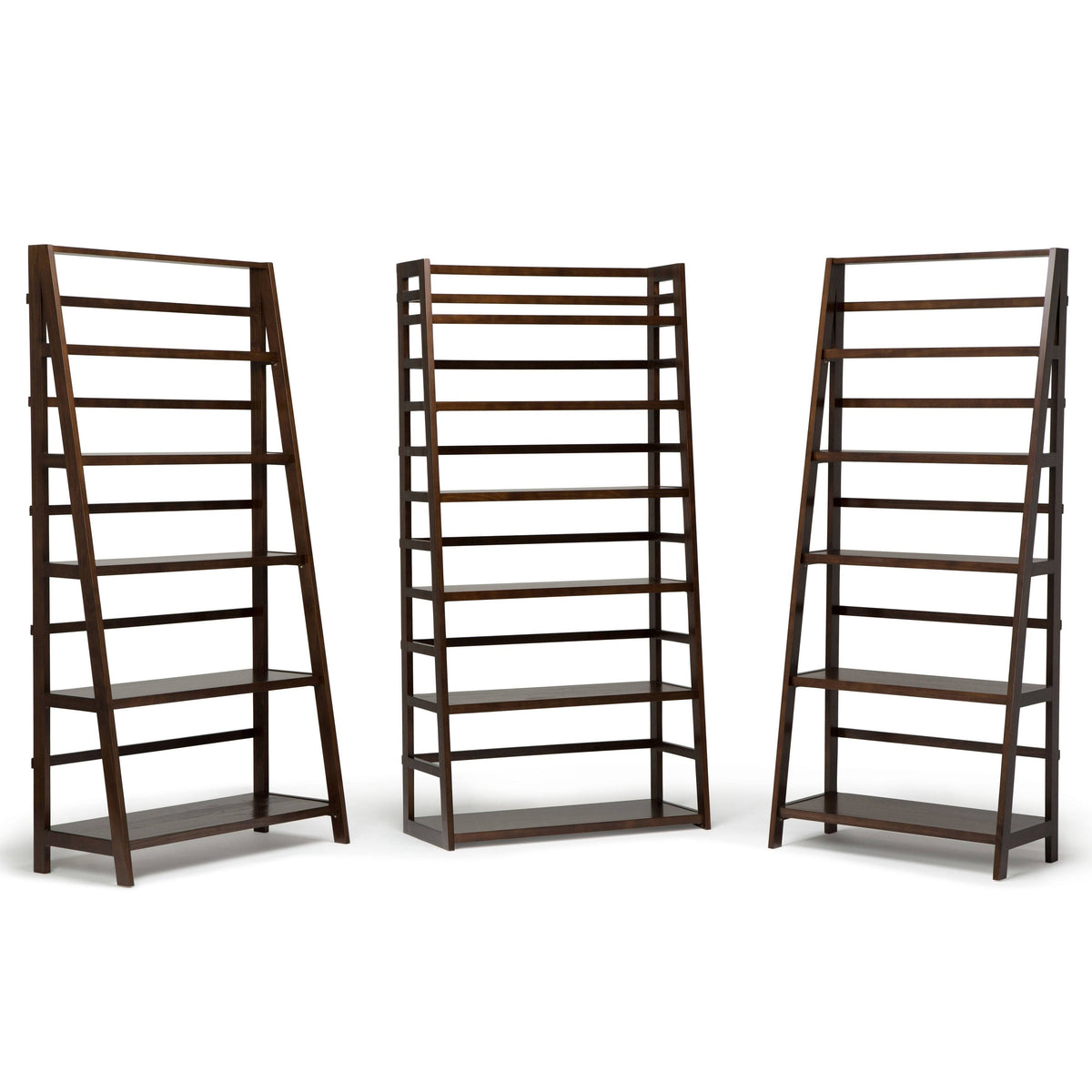 White Solid Wood Bookcase K633