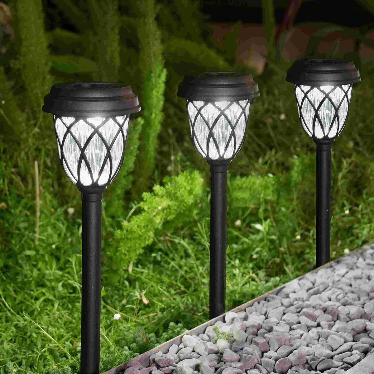 8 Pack Solar Outdoor Lights Cool White F4988