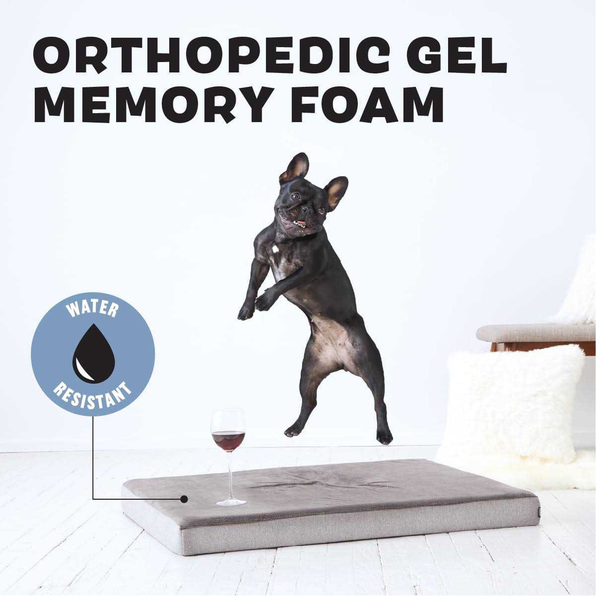 Memory Foam Platform Dog Bed Plush Mattress R3675