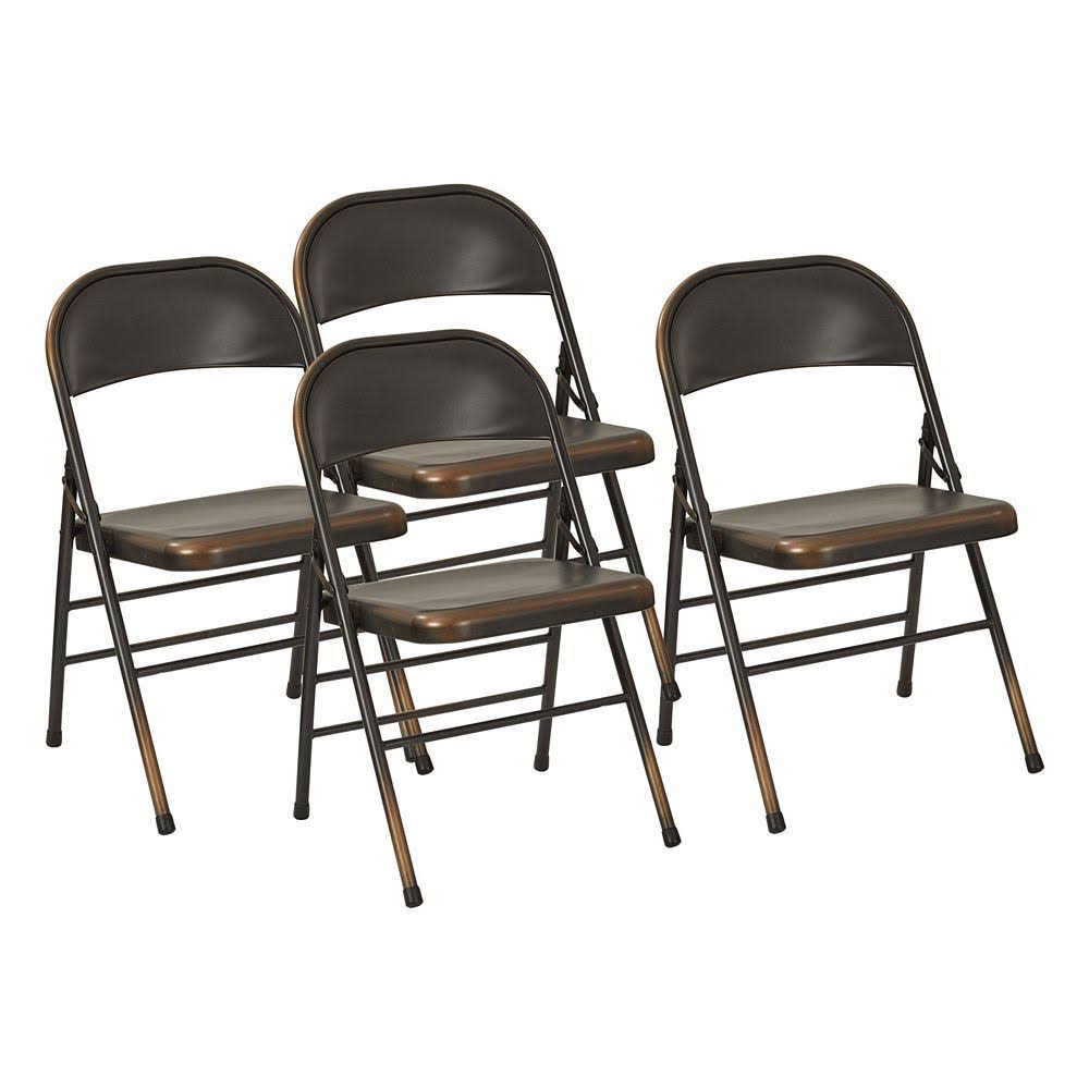 Antique Copper Steel Folding Chair L3416