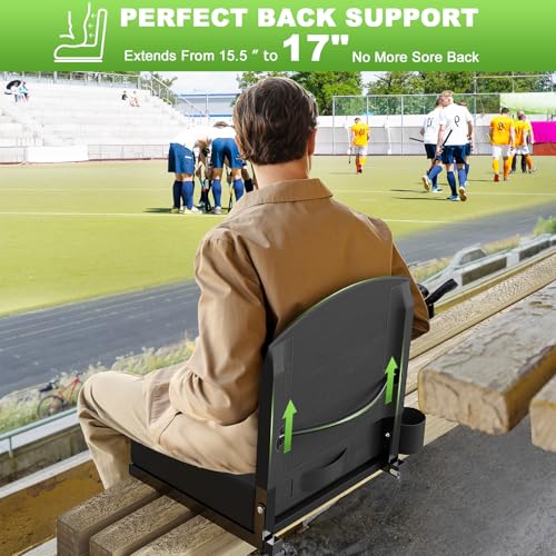 Black Bleacher Seat with Back Support K805128