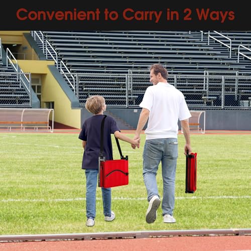 Portable Folding Stadium Seat with Back Support and Cup Holder N36459