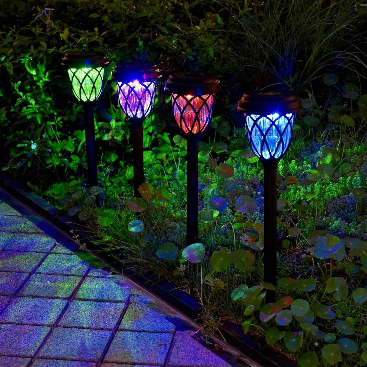 8 Pack Solar Outdoor Lights Cool White F4988