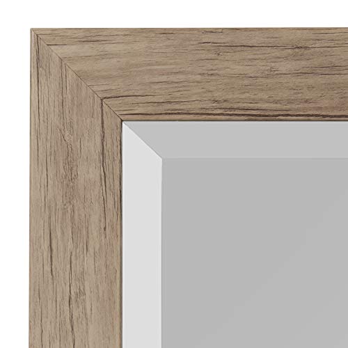 Rustic Brown Framed Rectangle Wall Mirror C13492