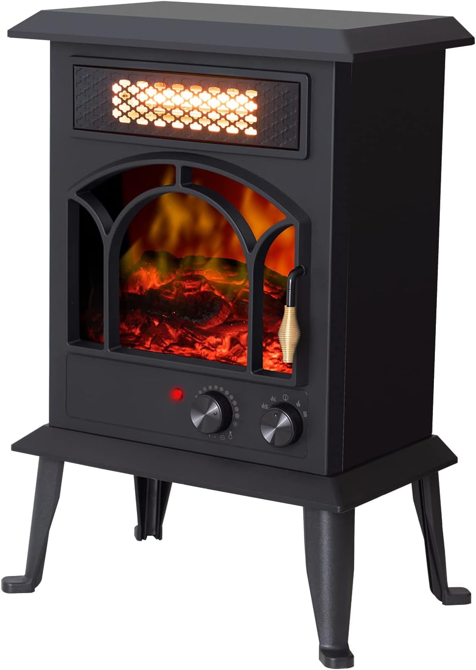 1500W Portable Infrared Electric Fireplace Heater with Realistic Flame Effects C19054
